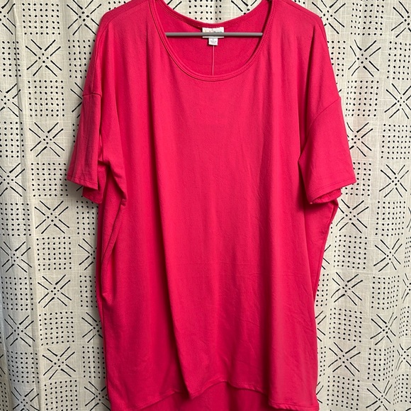 LuLaRoe Tops - Lularoe solid pink Irma large NWT